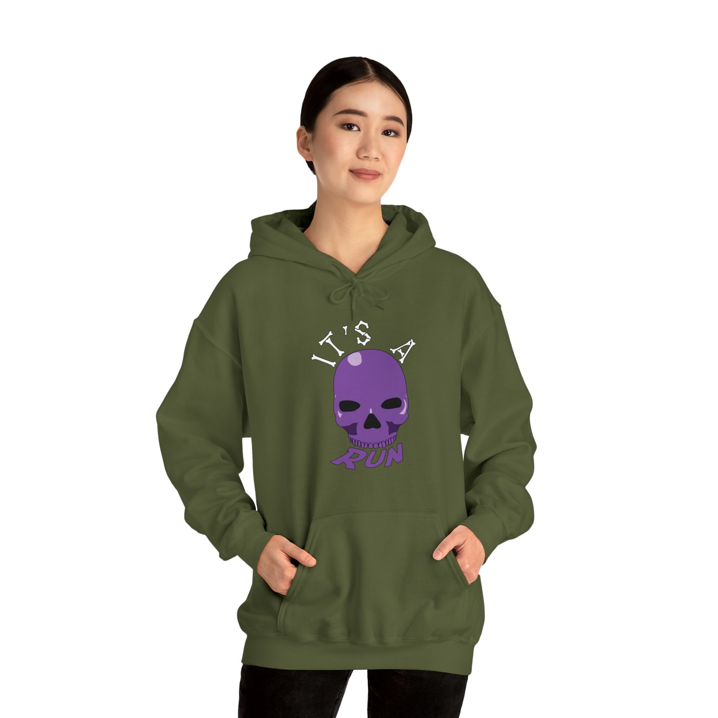 It's a purple skull run Unisex Heavy Blend™ Hooded Sweatshirt