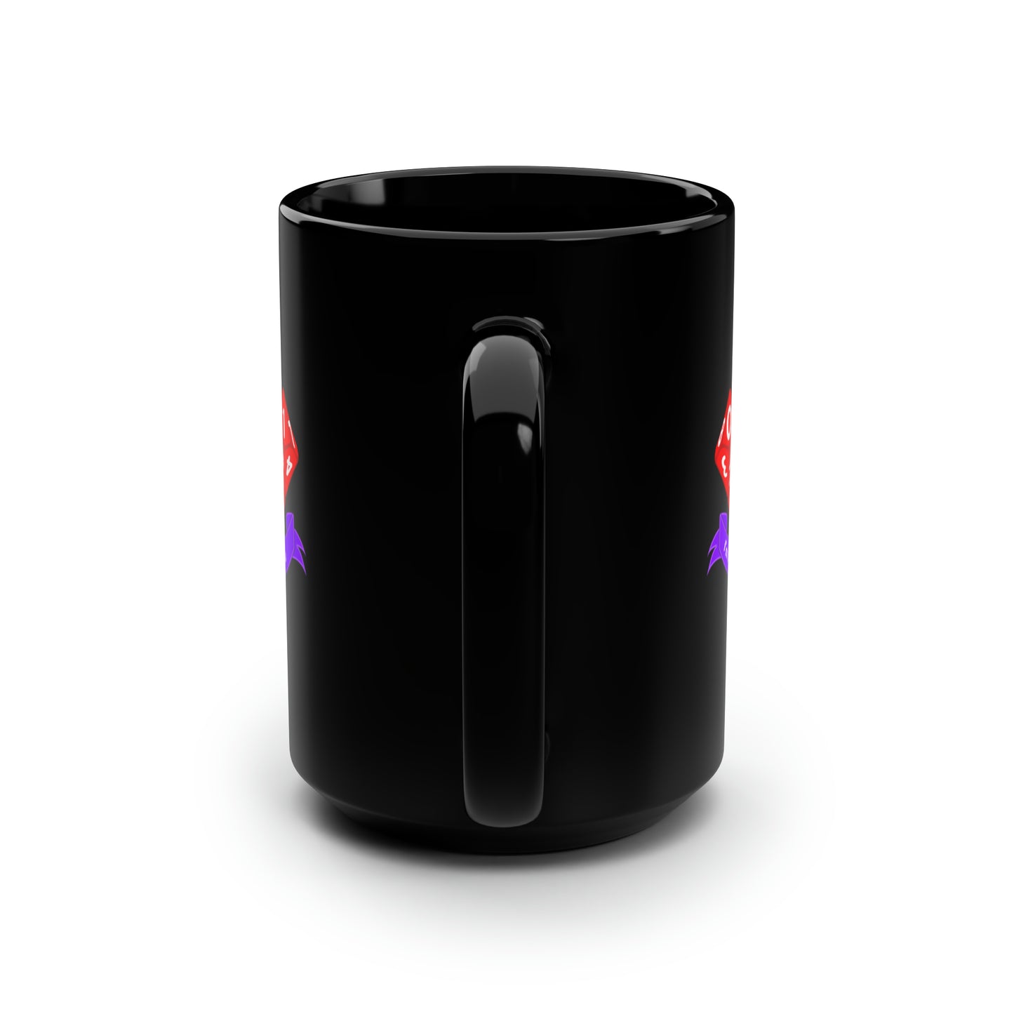 Valentine Dice Black Mug, 15oz