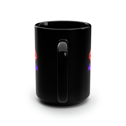 Valentine Dice Black Mug, 15oz