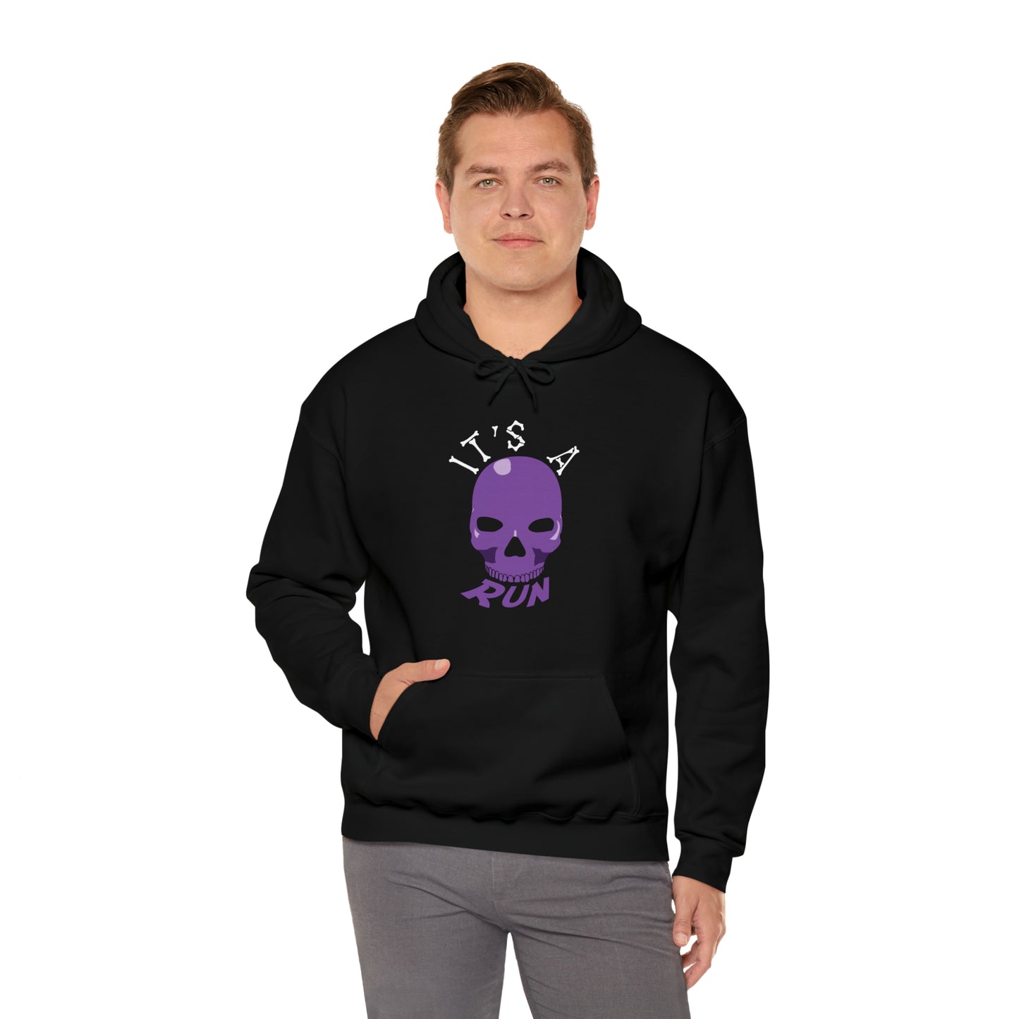 It's a purple skull run Unisex Heavy Blend™ Hooded Sweatshirt