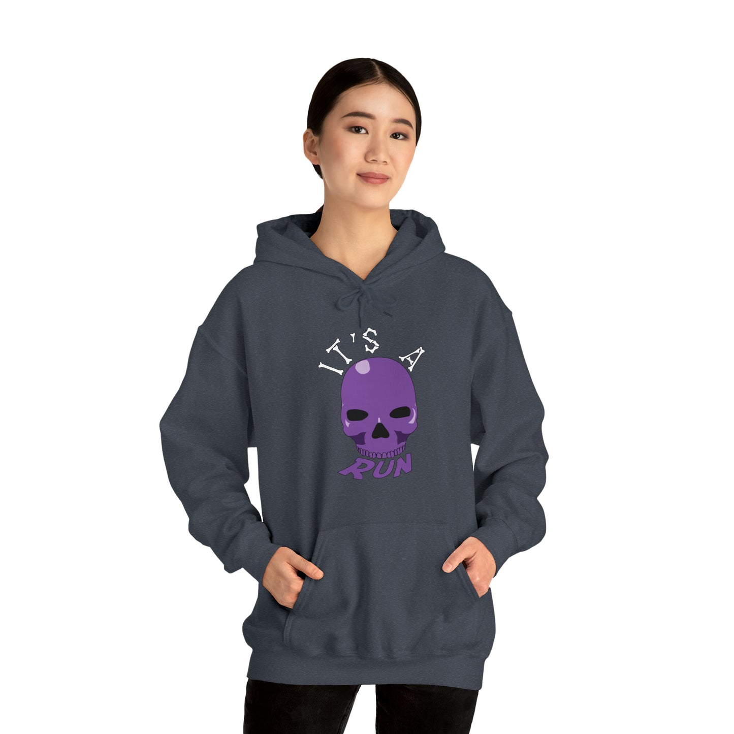 It's a purple skull run Unisex Heavy Blend™ Hooded Sweatshirt