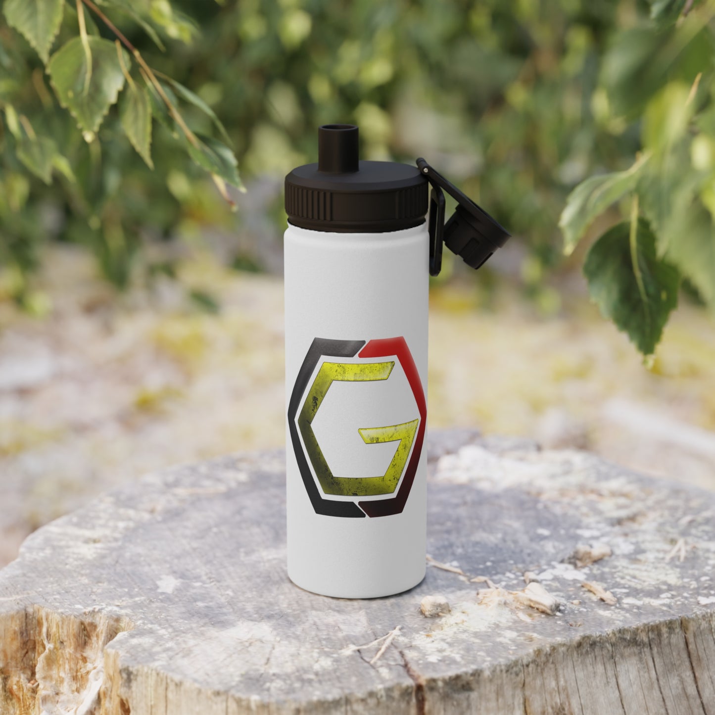 Controlled Chaos Gaming Stainless Steel Water Bottle, Sports Lid