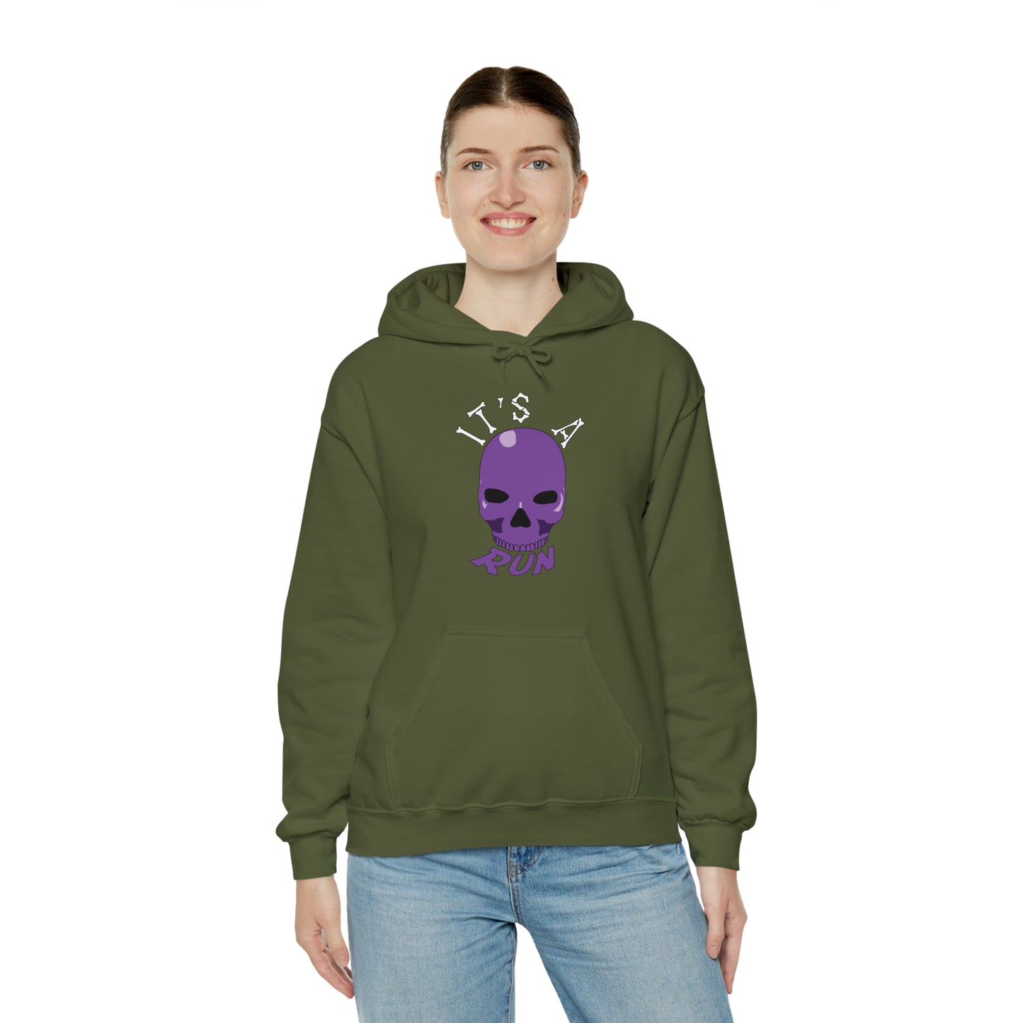 It's a purple skull run Unisex Heavy Blend™ Hooded Sweatshirt