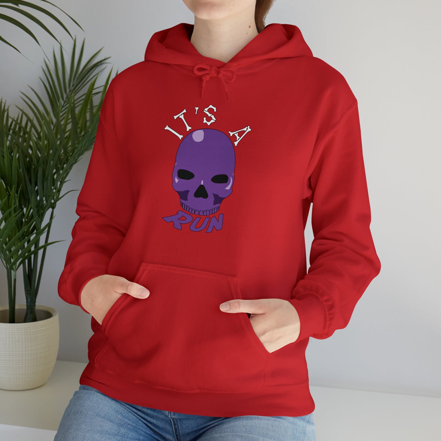 It's a purple skull run Unisex Heavy Blend™ Hooded Sweatshirt