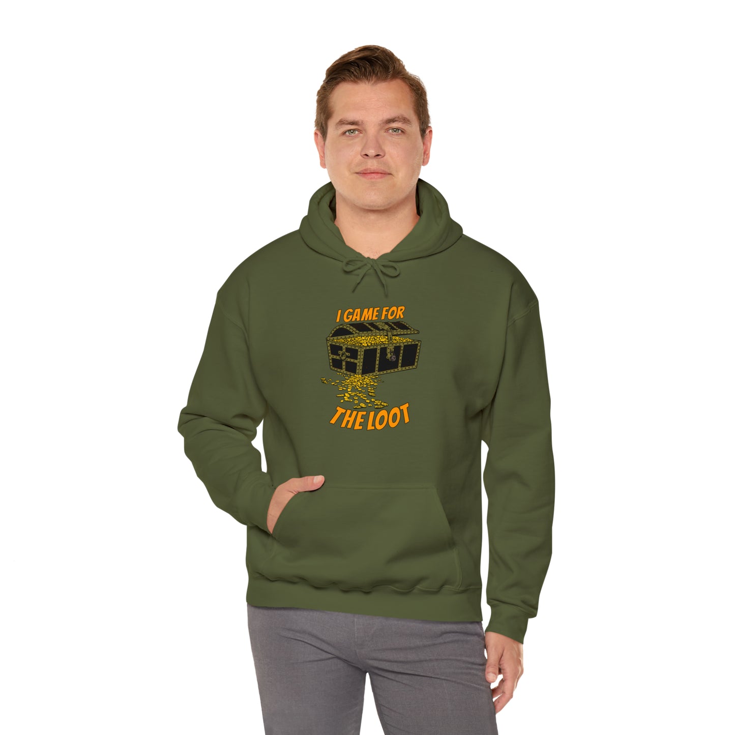 I game for the loot Unisex Heavy Blend™ Hooded Sweatshirt