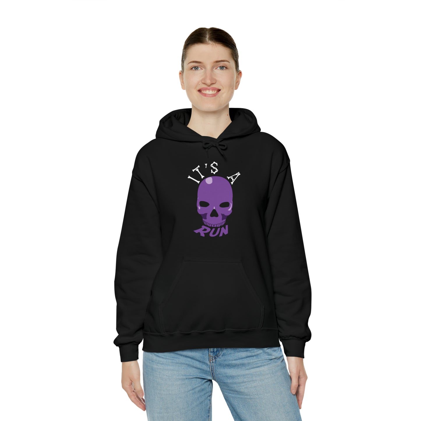 It's a purple skull run Unisex Heavy Blend™ Hooded Sweatshirt