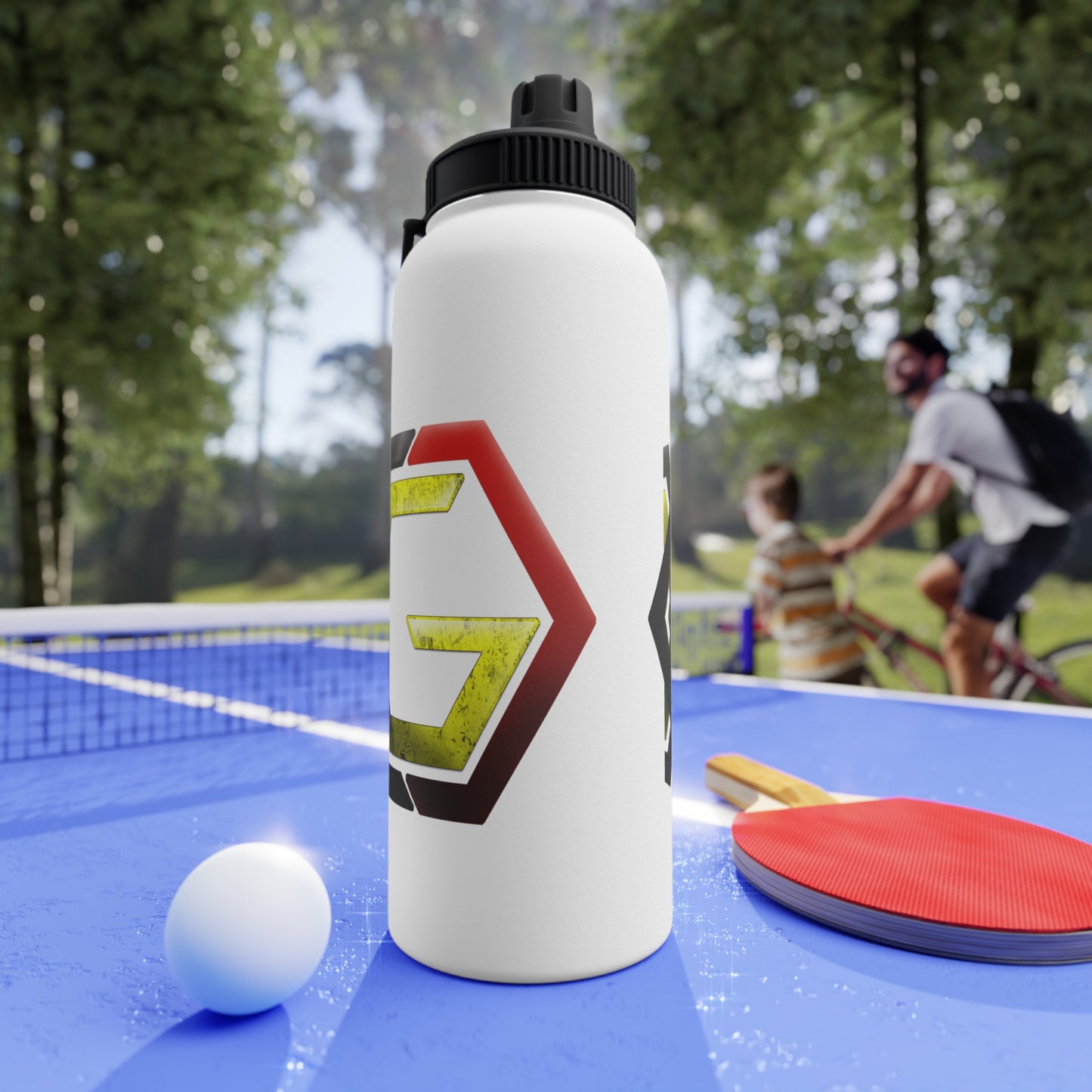 Controlled Chaos Gaming Stainless Steel Water Bottle, Sports Lid