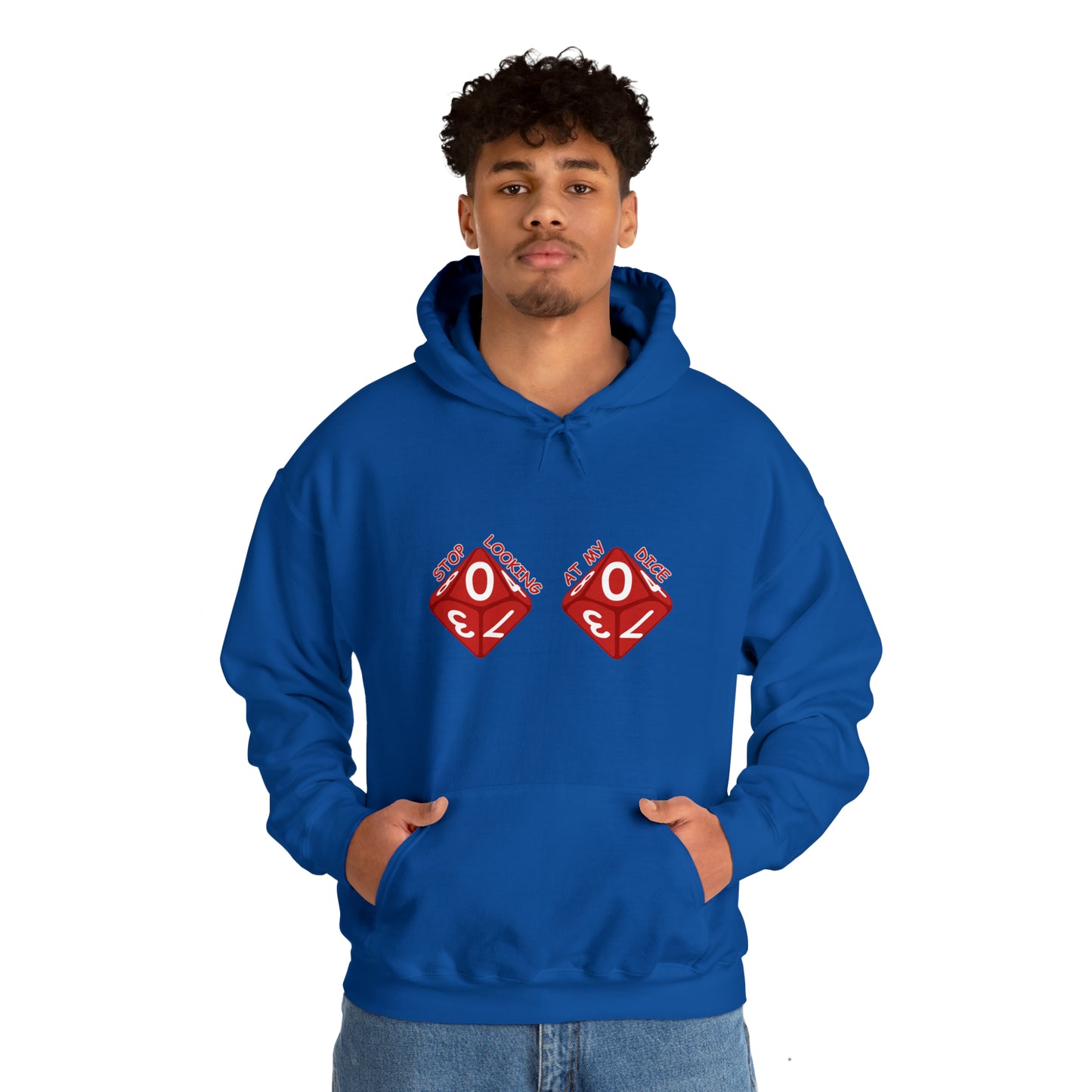 Stop looking at my dice Unisex Heavy Blend™ Hooded Sweatshirt