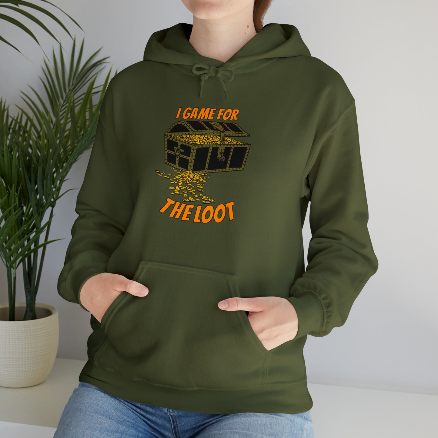 I game for the loot Unisex Heavy Blend™ Hooded Sweatshirt