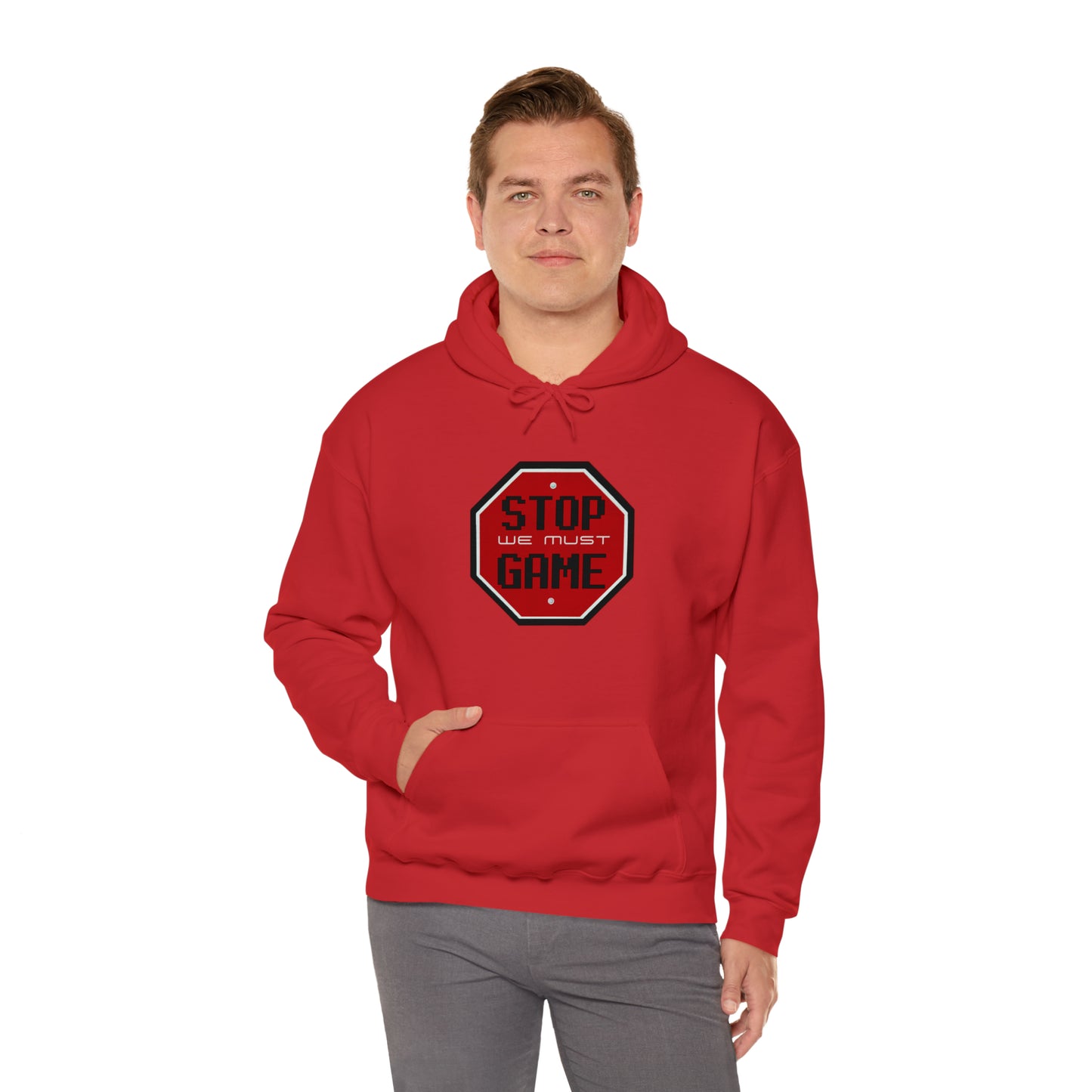 Stop we must game Unisex Heavy Blend™ Hooded Sweatshirt