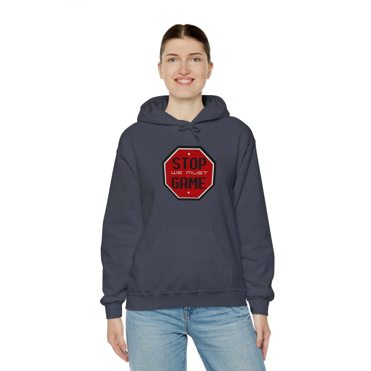 Stop we must game Unisex Heavy Blend™ Hooded Sweatshirt