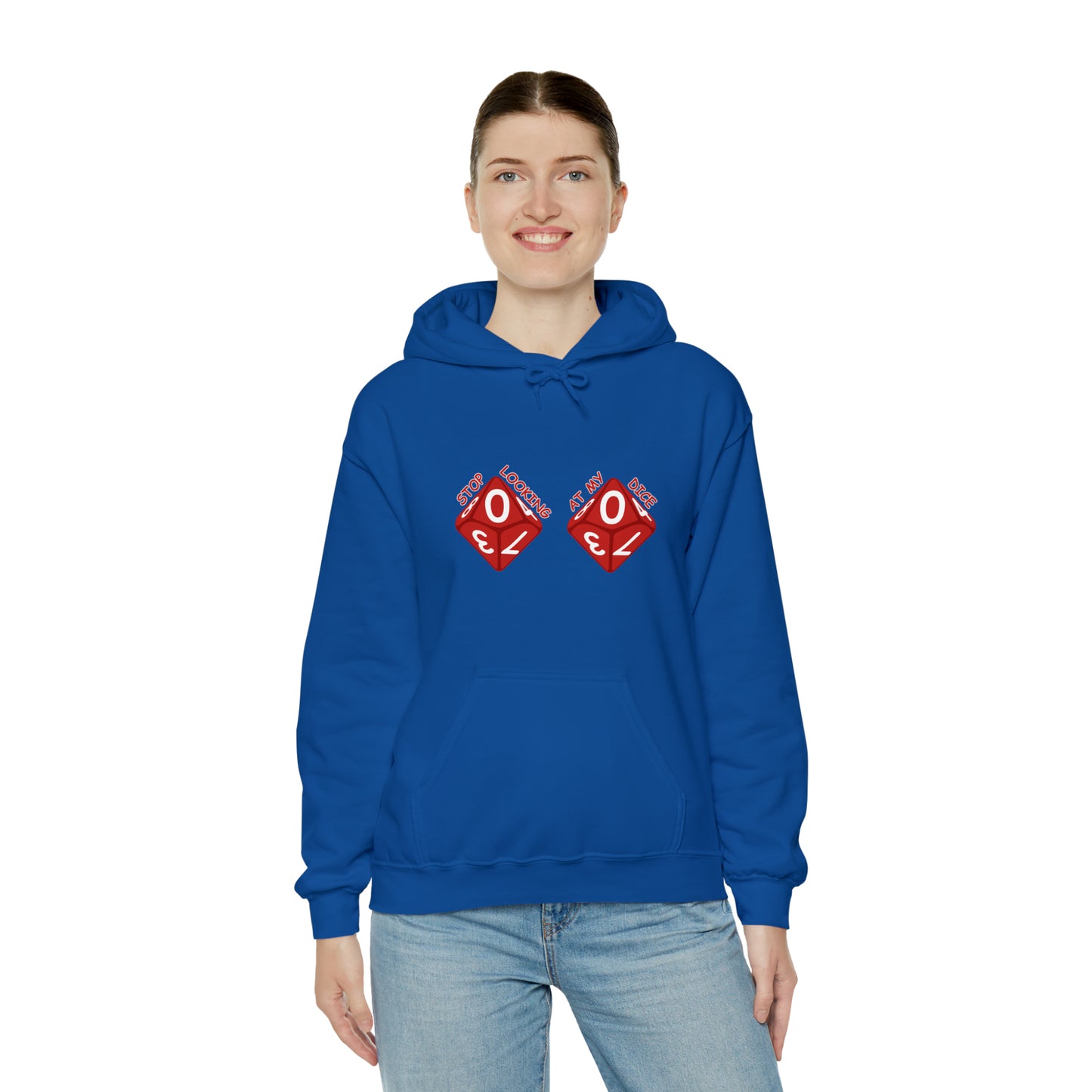 Stop looking at my dice Unisex Heavy Blend™ Hooded Sweatshirt