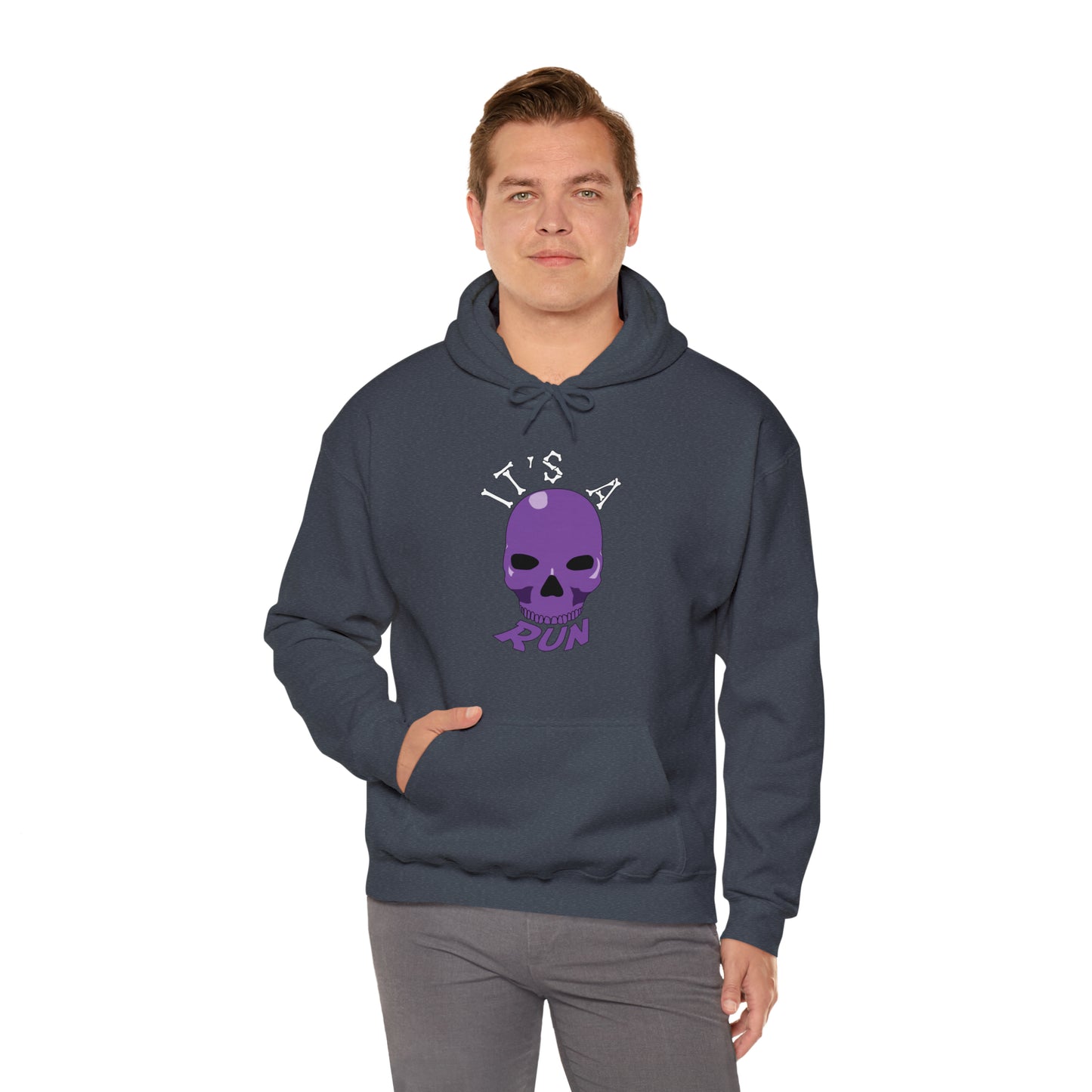 It's a purple skull run Unisex Heavy Blend™ Hooded Sweatshirt