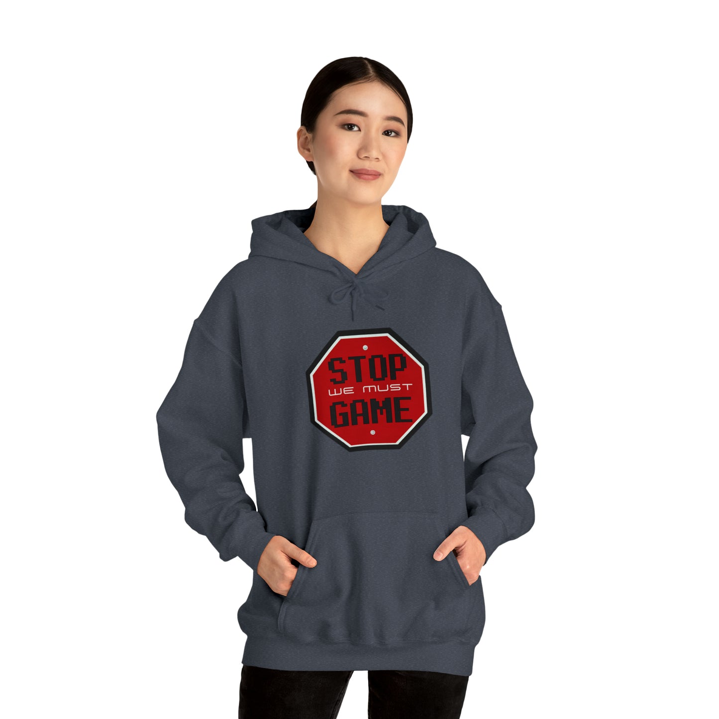 Stop we must game Unisex Heavy Blend™ Hooded Sweatshirt