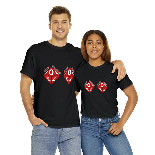 Stop looking at my dice Unisex Heavy Cotton Tee