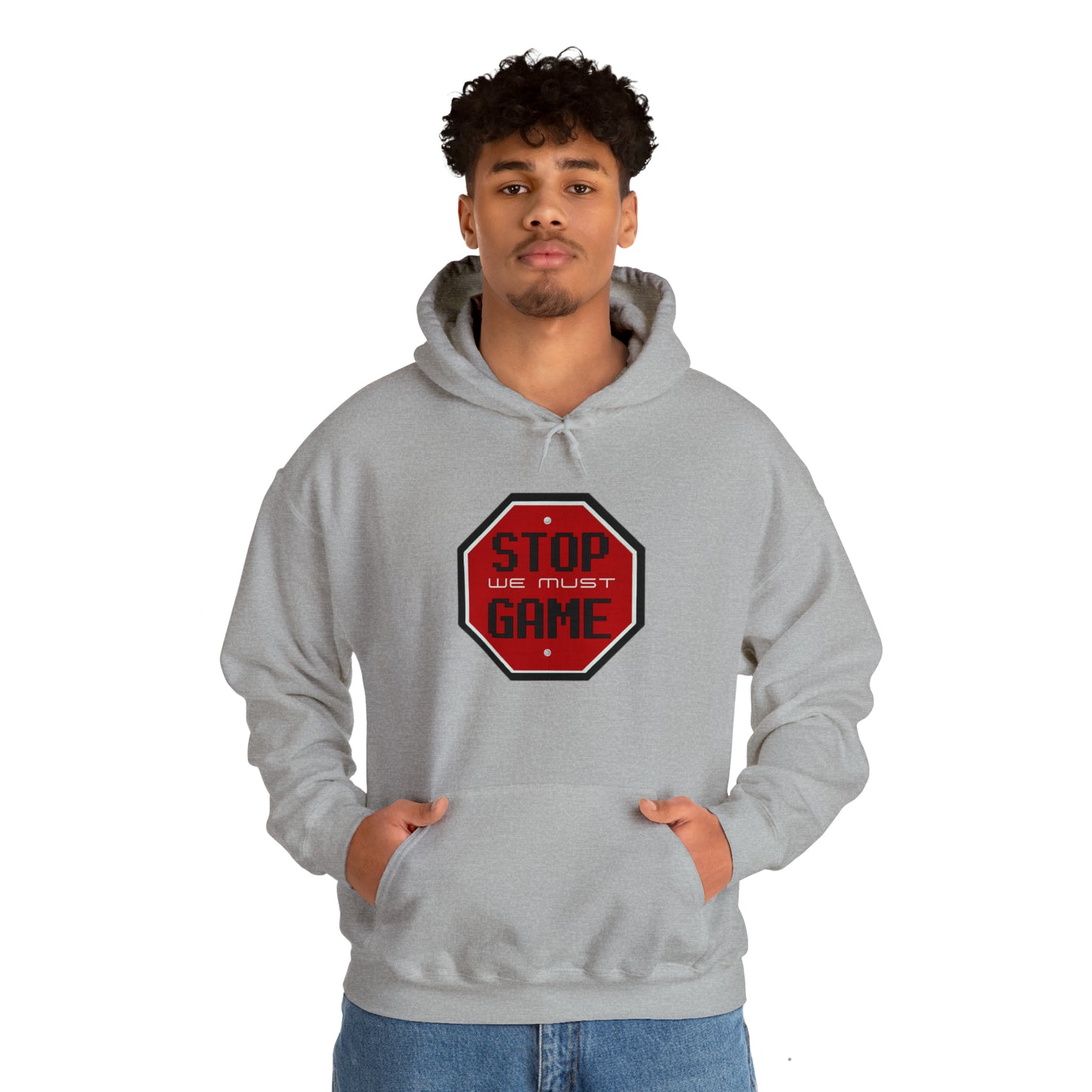 Stop we must game Unisex Heavy Blend™ Hooded Sweatshirt