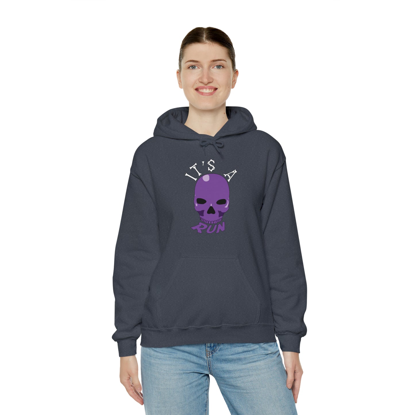 It's a purple skull run Unisex Heavy Blend™ Hooded Sweatshirt