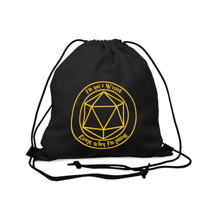 I'm not a Wizard Outdoor Drawstring Bag