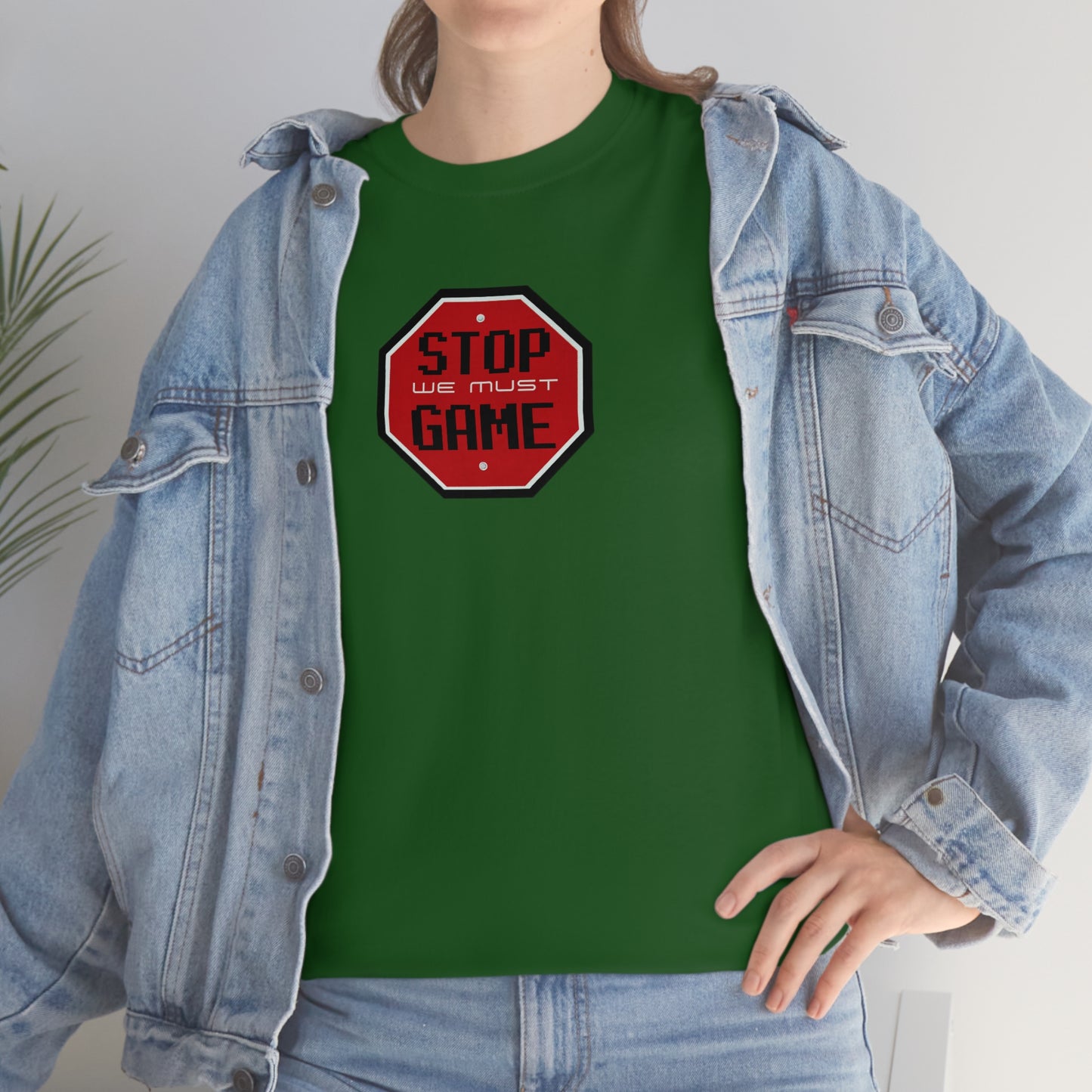 Stop we must game Unisex Heavy Cotton Tee