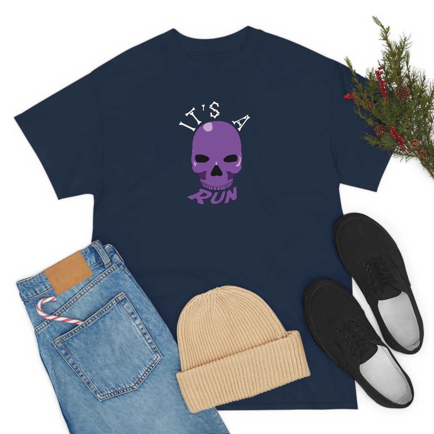 It's a purple skull run Unisex Heavy Cotton Tee