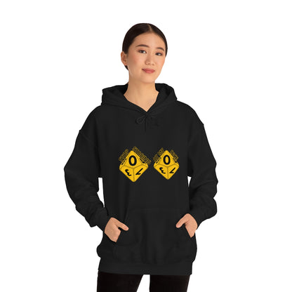 Stop staring at my dice in black Unisex Heavy Blend™ Hooded Sweatshirt