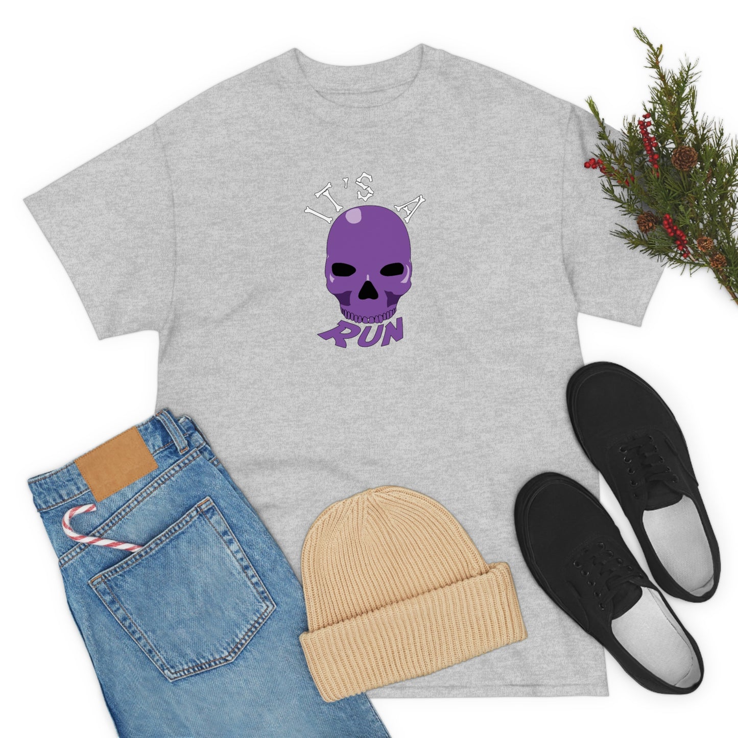 It's a purple skull run Unisex Heavy Cotton Tee