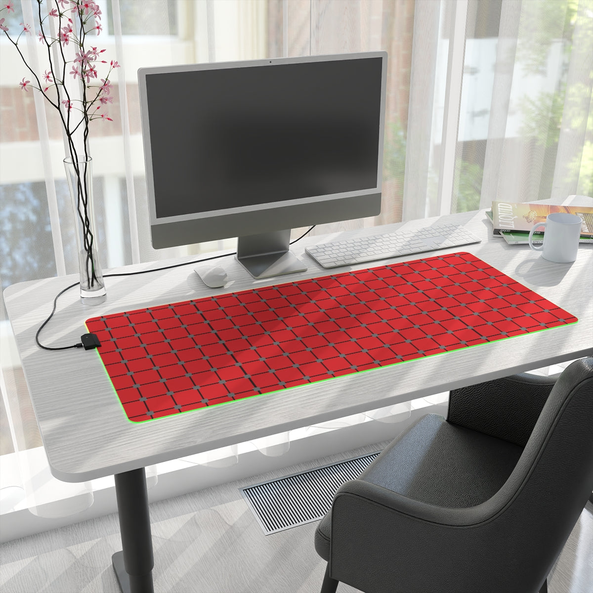 3D mesh wireframe LED Gaming Mouse Pad