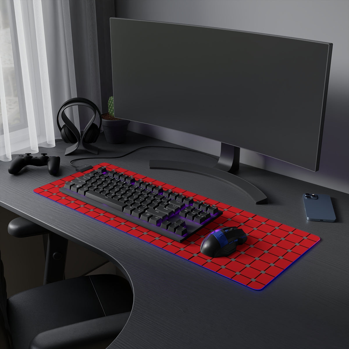 3D mesh wireframe LED Gaming Mouse Pad