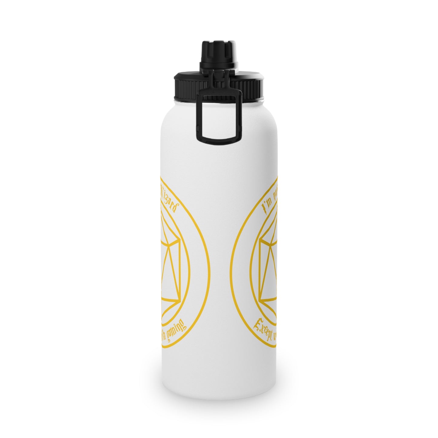 I'm not a Wizard Stainless Steel Water Bottle, Sports Lid