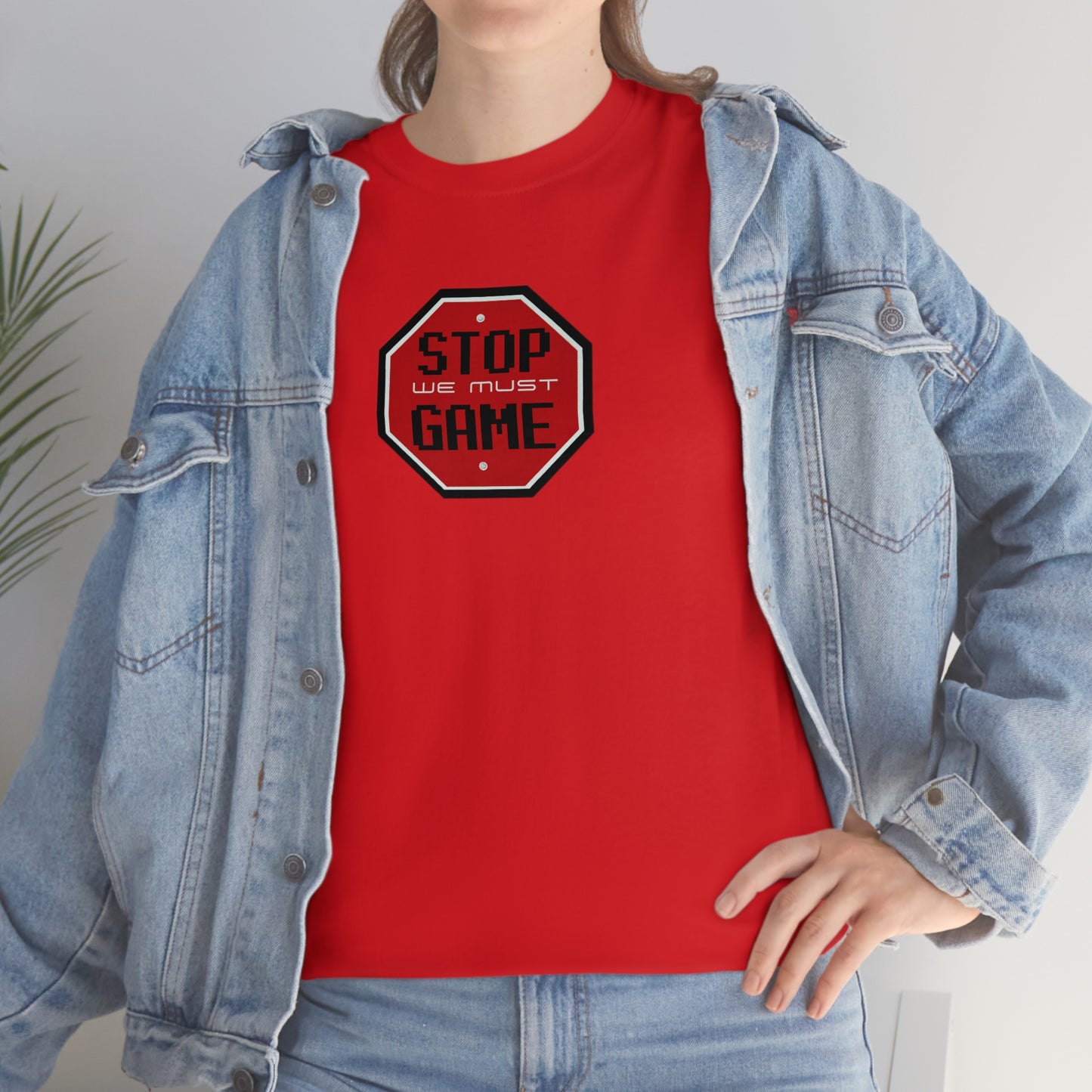 Stop we must game Unisex Heavy Cotton Tee