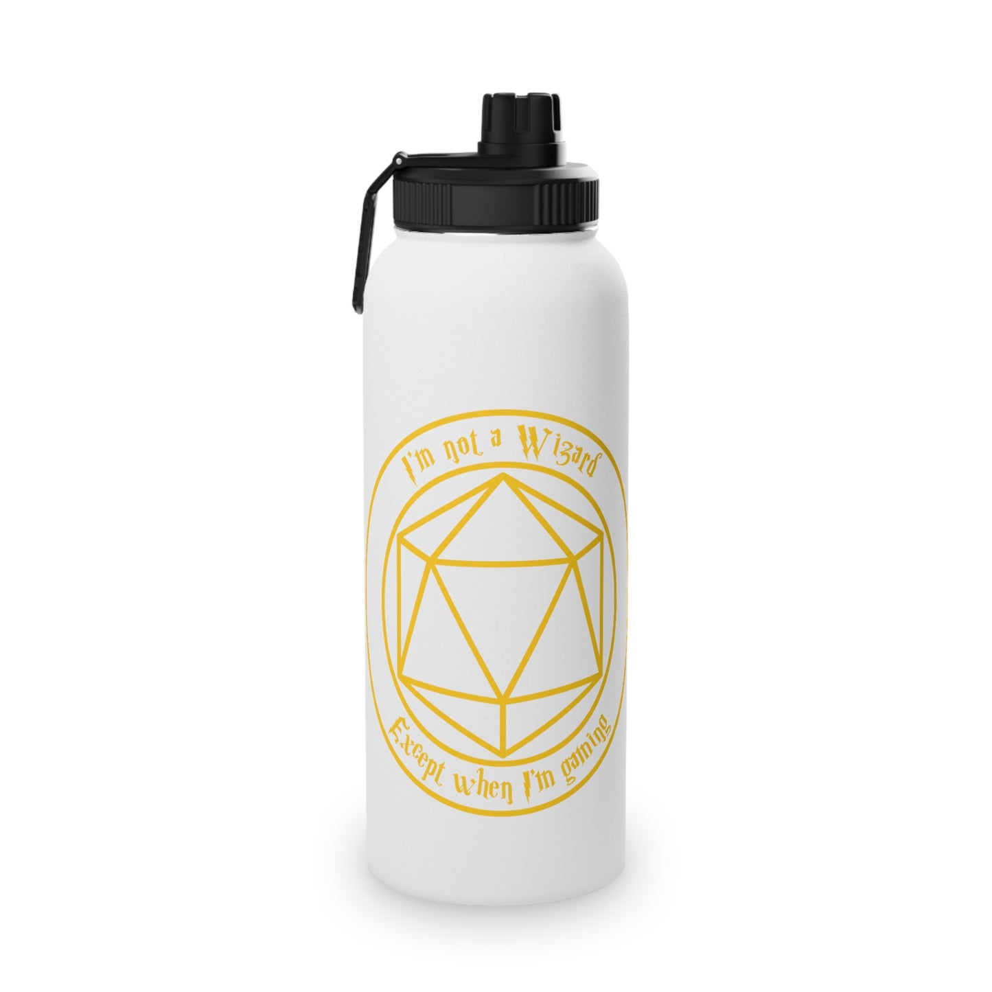 I'm not a Wizard Stainless Steel Water Bottle, Sports Lid