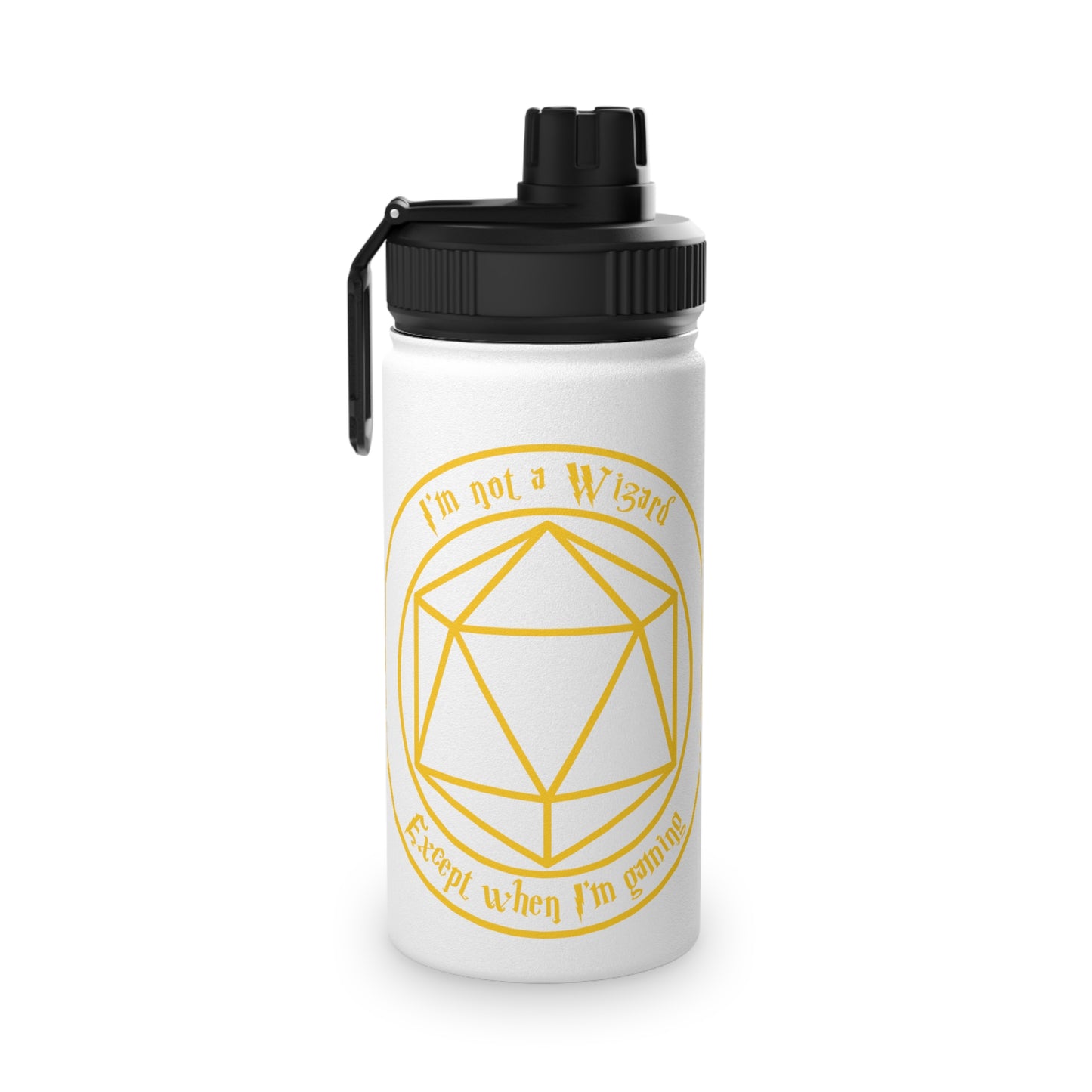 I'm not a Wizard Stainless Steel Water Bottle, Sports Lid