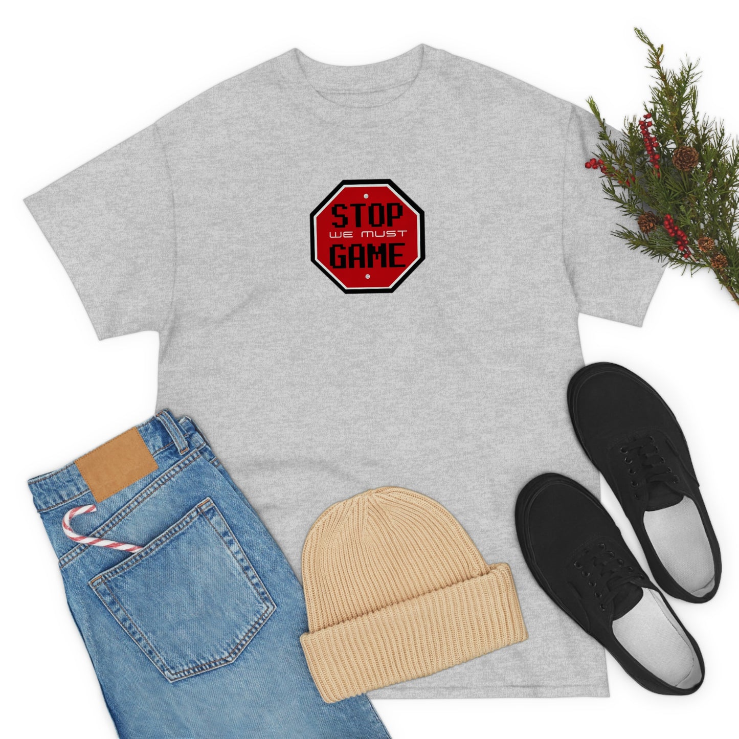 Stop we must game Unisex Heavy Cotton Tee