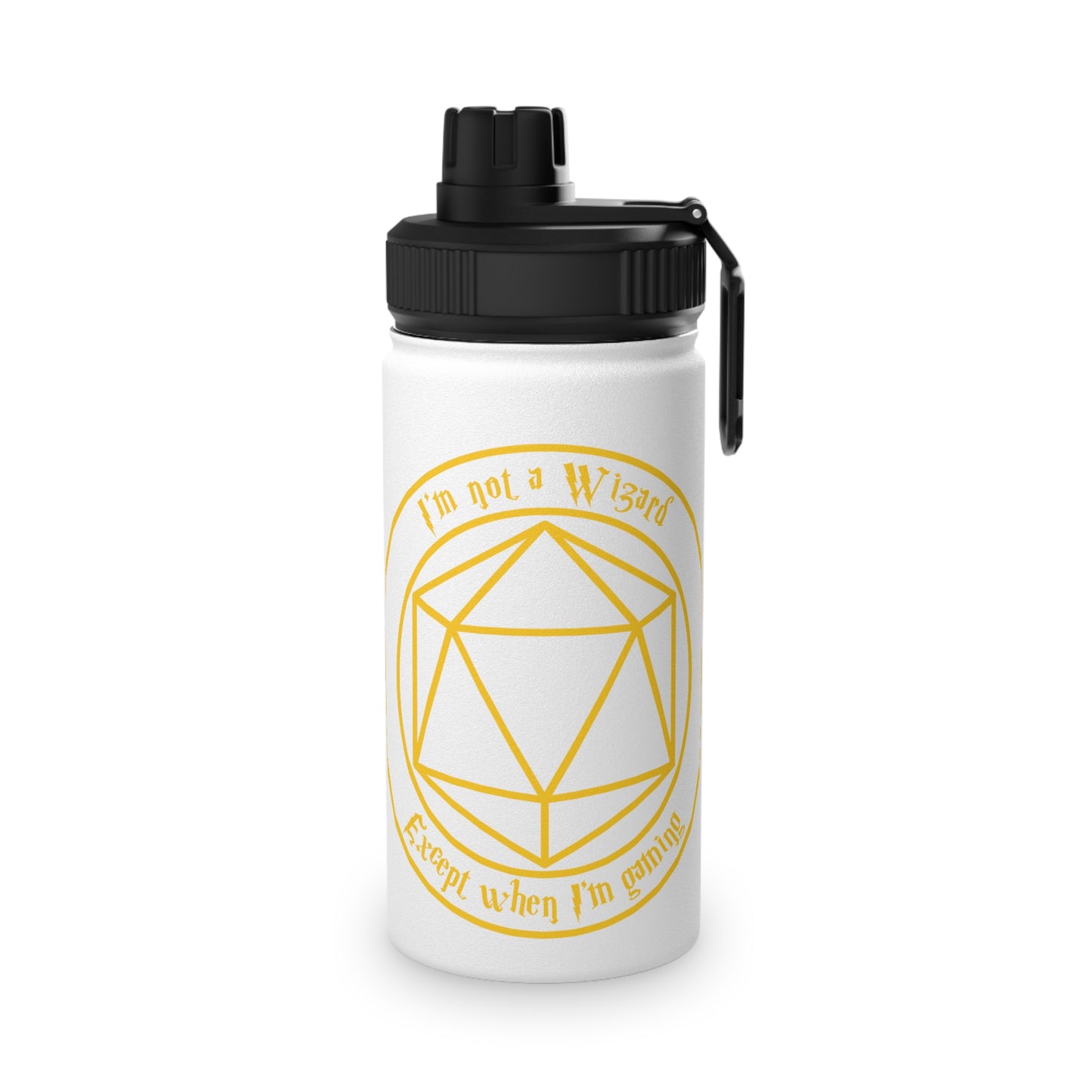 I'm not a Wizard Stainless Steel Water Bottle, Sports Lid