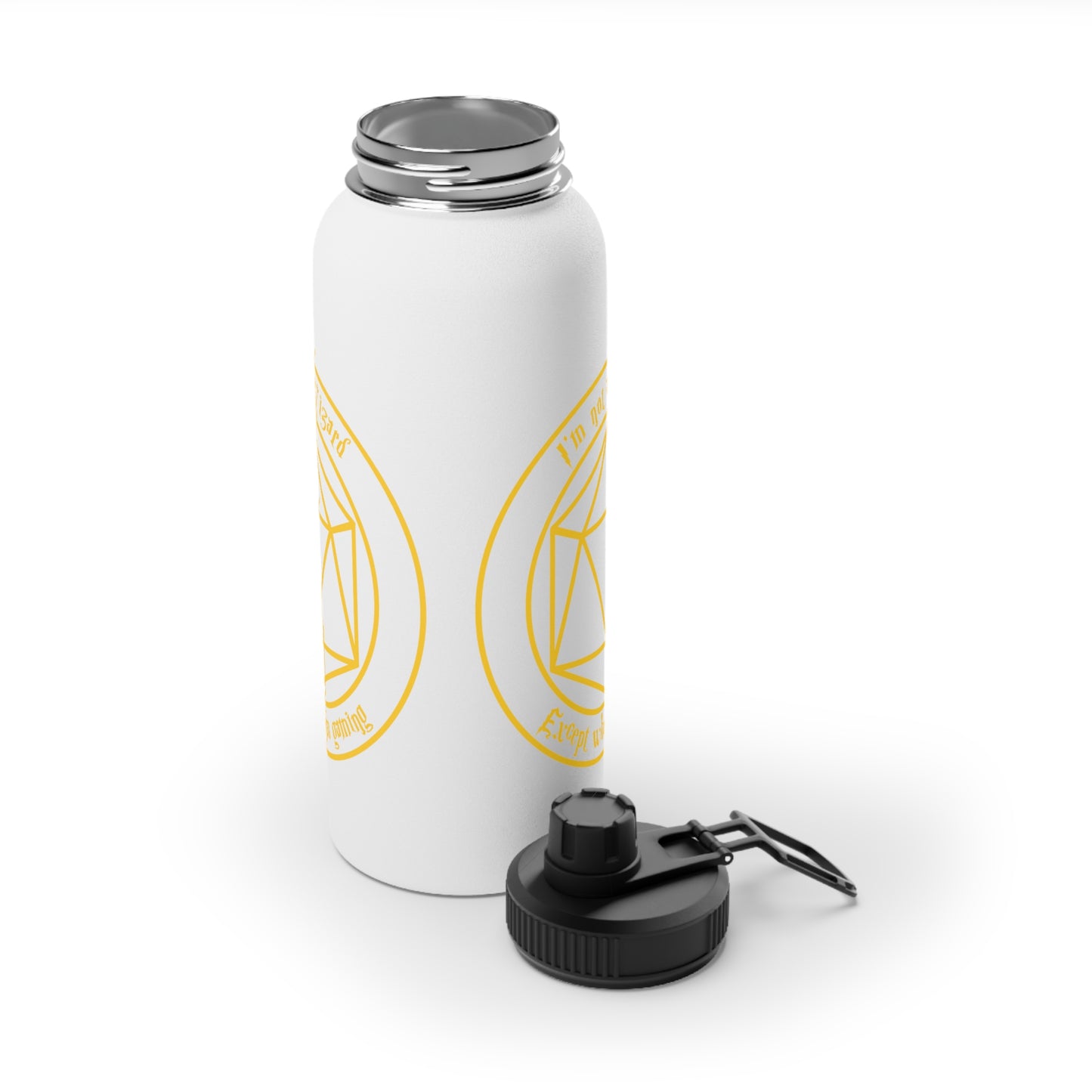 I'm not a Wizard Stainless Steel Water Bottle, Sports Lid