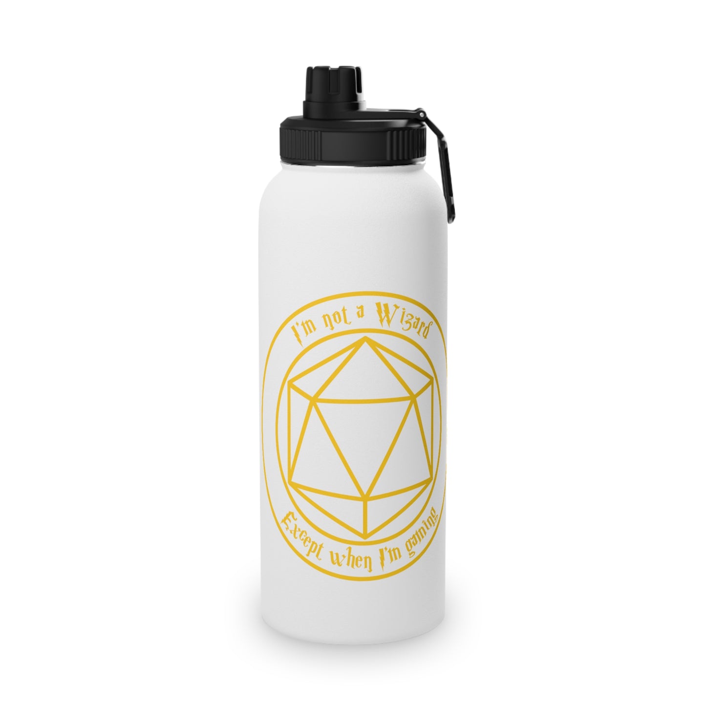 I'm not a Wizard Stainless Steel Water Bottle, Sports Lid