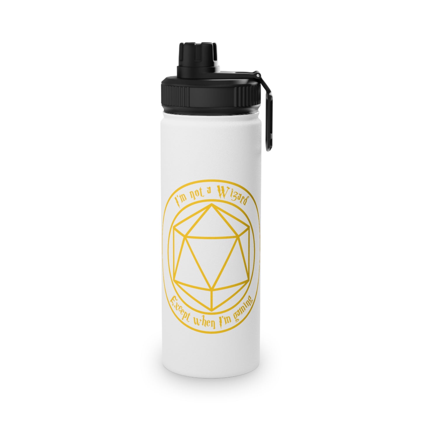 I'm not a Wizard Stainless Steel Water Bottle, Sports Lid