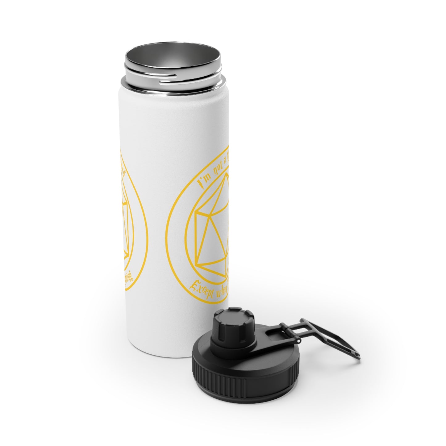 I'm not a Wizard Stainless Steel Water Bottle, Sports Lid