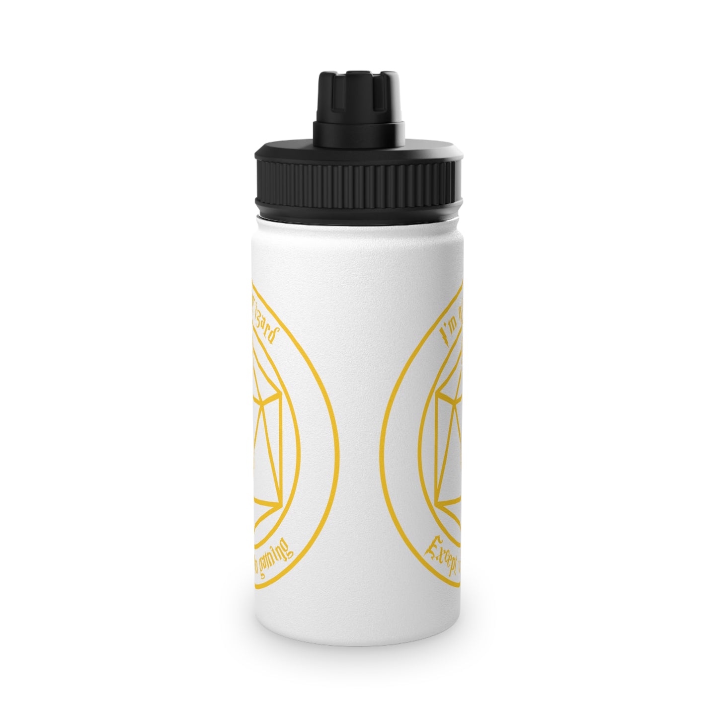 I'm not a Wizard Stainless Steel Water Bottle, Sports Lid