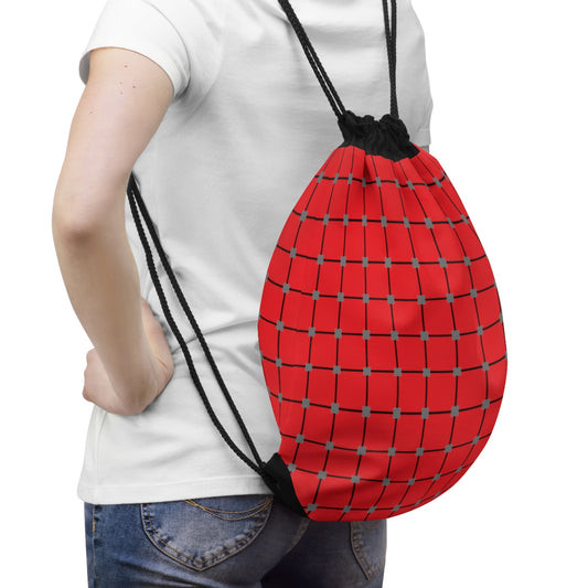 3D mesh wireframe Drawstring Bag