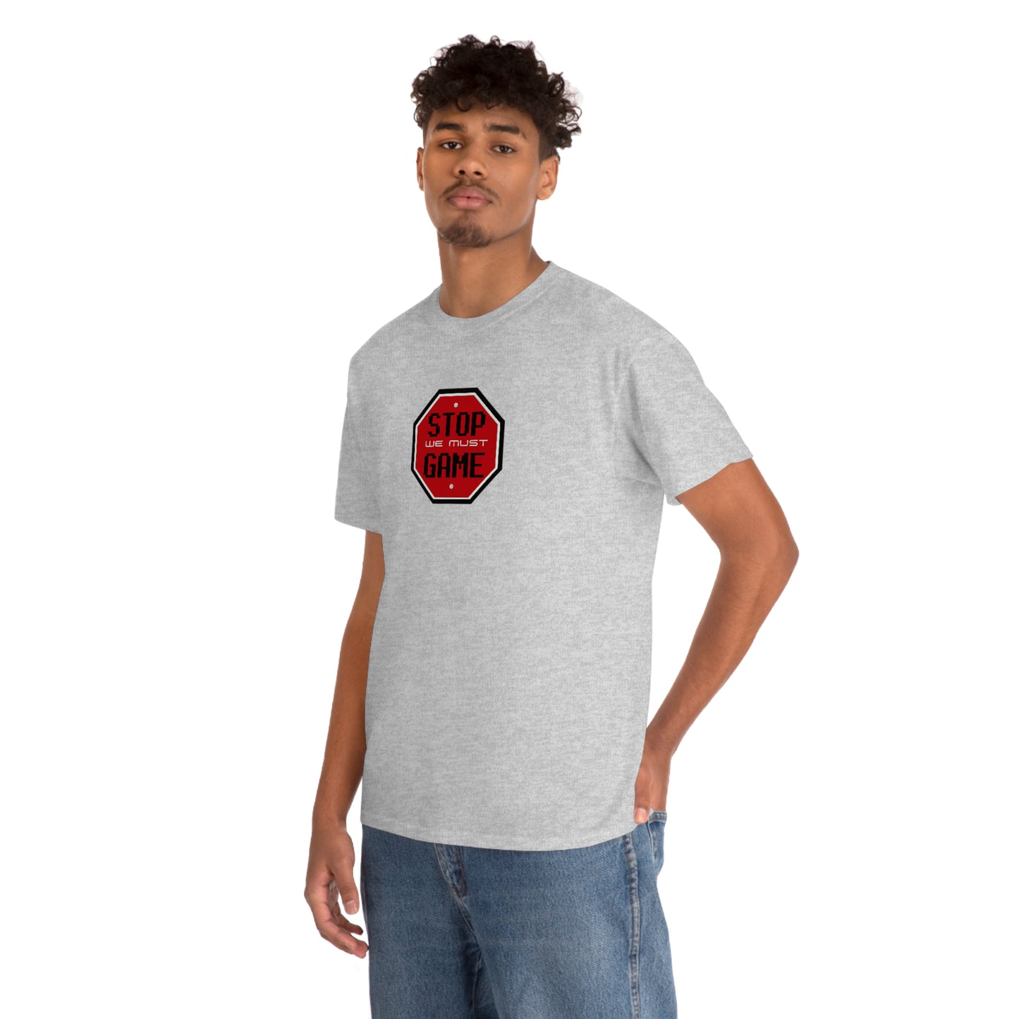 Stop we must game Unisex Heavy Cotton Tee