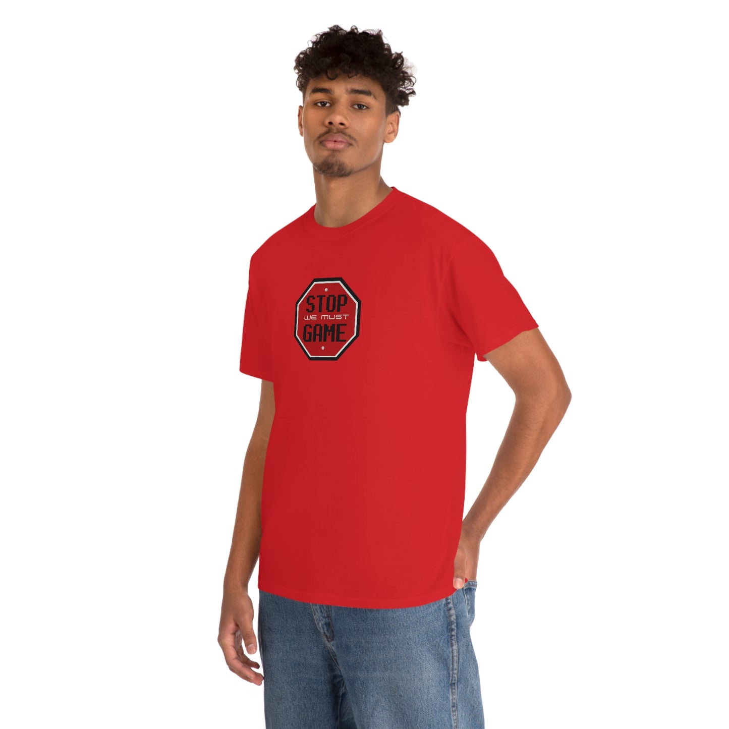 Stop we must game Unisex Heavy Cotton Tee