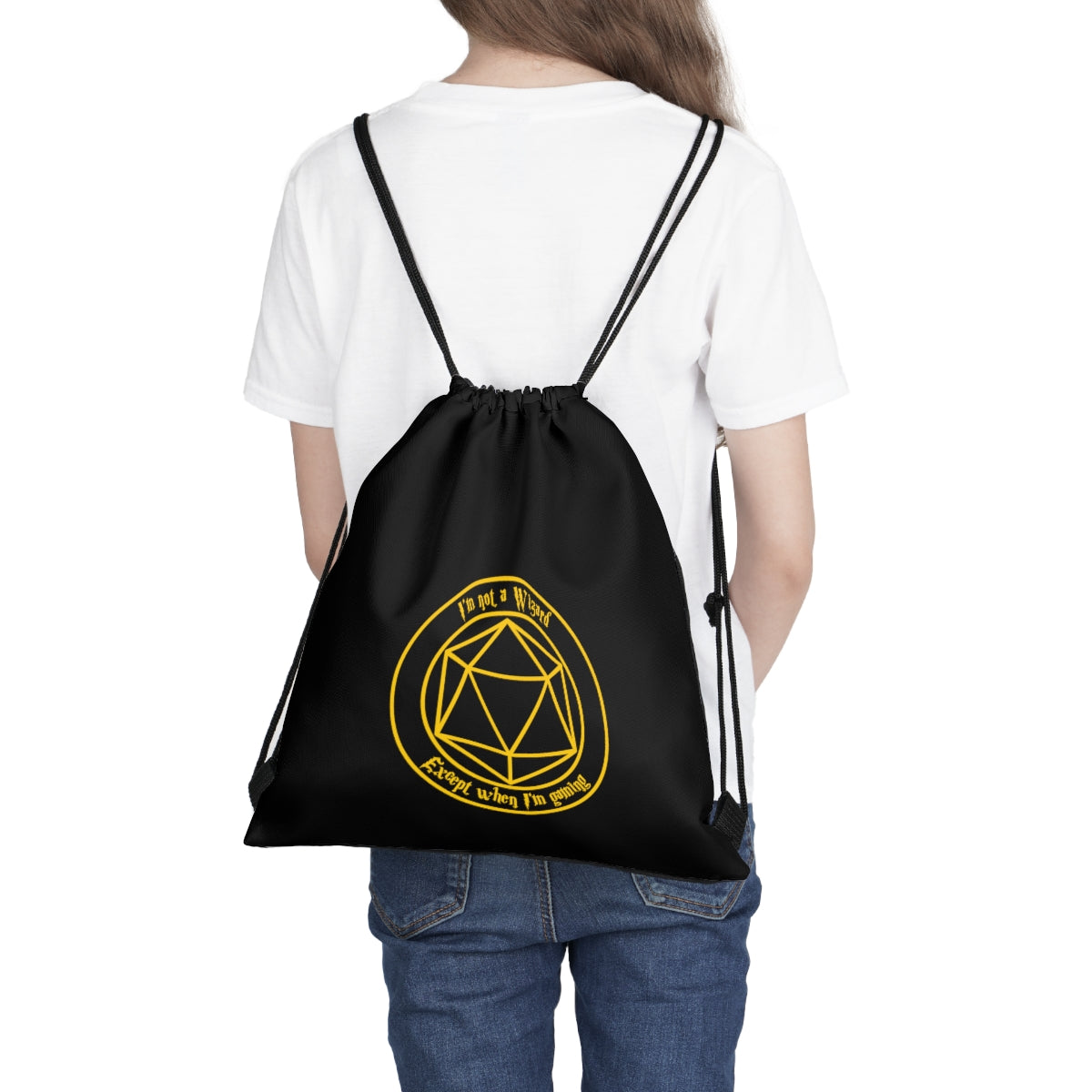 I'm not a Wizard Outdoor Drawstring Bag