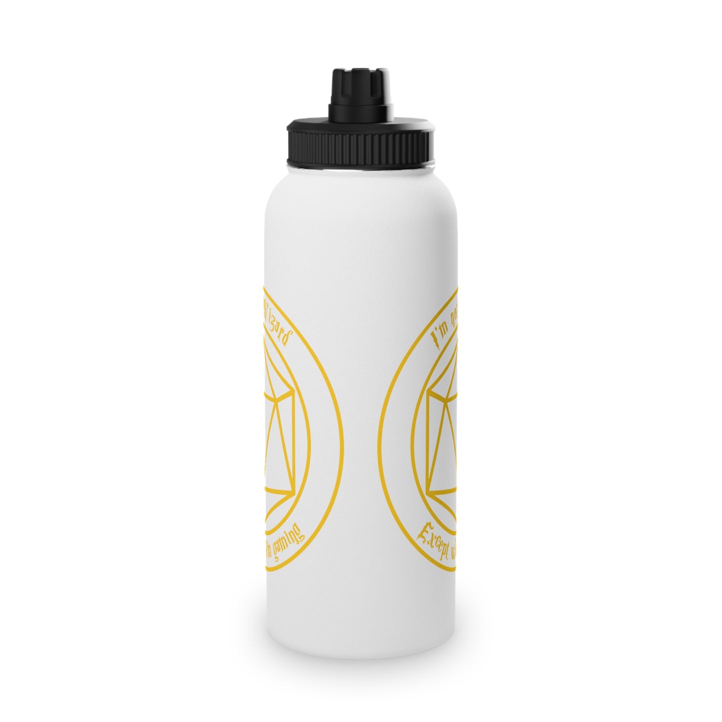 I'm not a Wizard Stainless Steel Water Bottle, Sports Lid