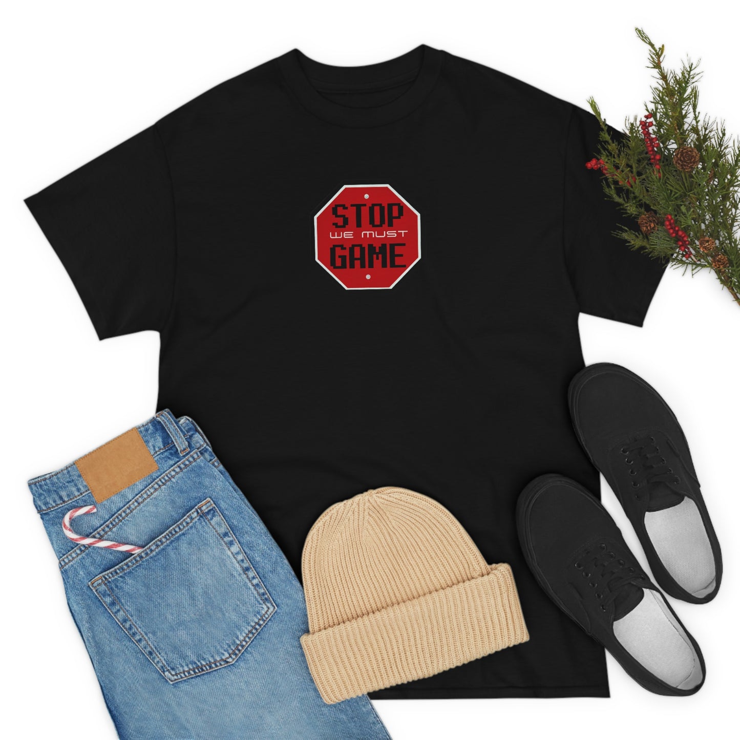 Stop we must game Unisex Heavy Cotton Tee