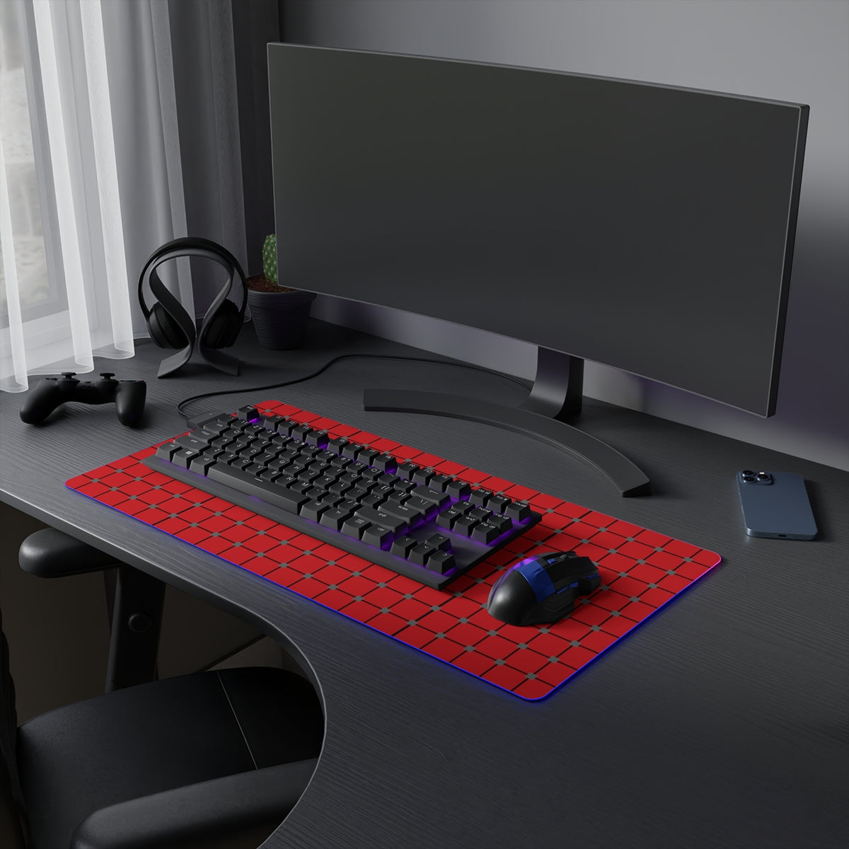 3D mesh wireframe LED Gaming Mouse Pad