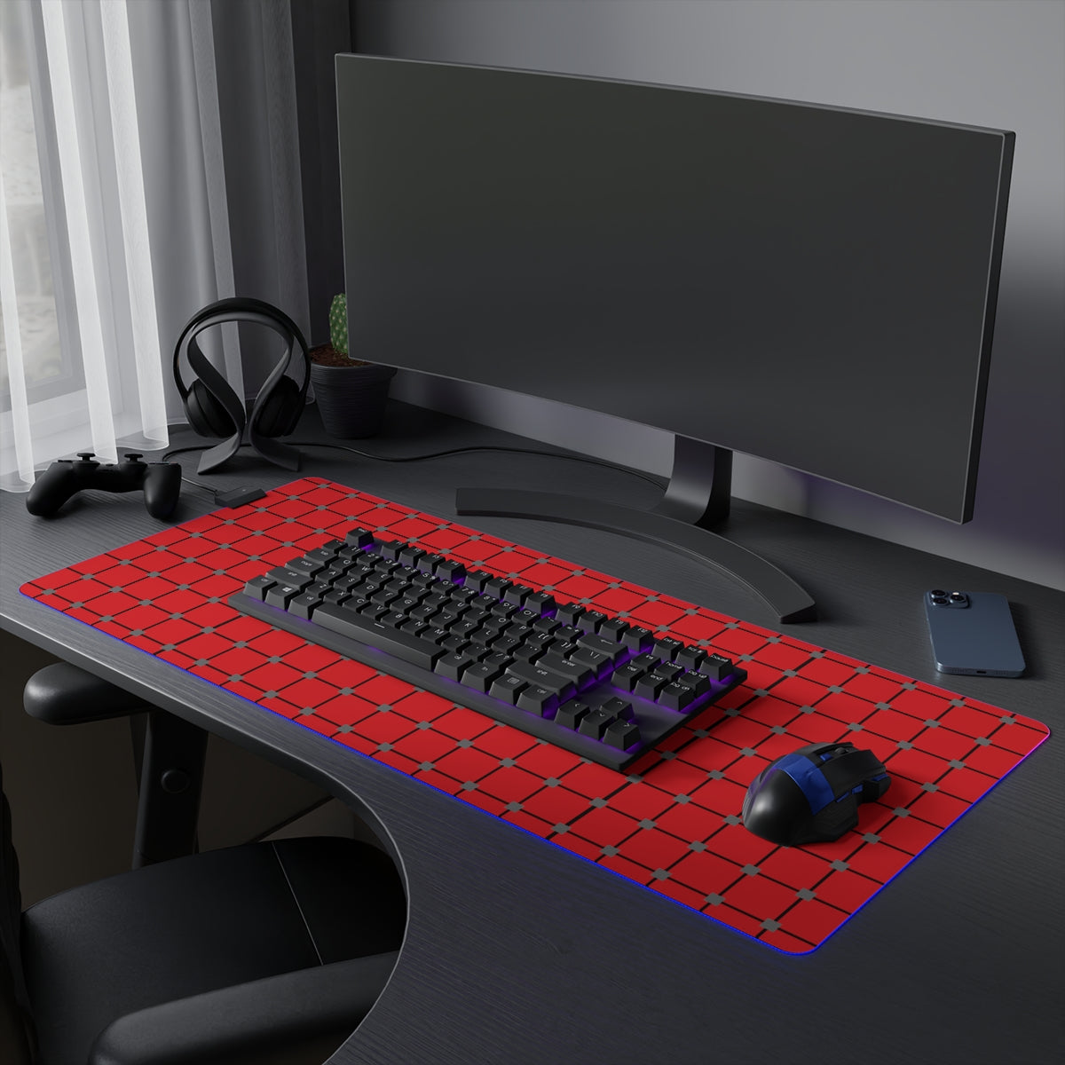 3D mesh wireframe LED Gaming Mouse Pad